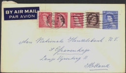 CANADA, Postcard 1953 5c Envelope To Holland, Fine - 1953-.... Regering Van Elizabeth II