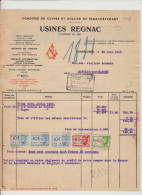 CHARLEROI - USINES REGNAC - FONDERIE CUIVRE/ATELIER PARACHEVEMENT- FACTURE - 1943 - Ambachten