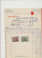 MARCHIENNE AU PONT - IMPRIMERIE VEUVE JULES LERAT  - FACTURE - 1943 - Petits Métiers