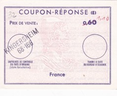 FRANCE  COUPON REPONSE  KINGERSHEIM - Cupón-respuesta