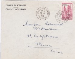 FRANCE  1958 LETTRE DE STRASBOURG CONSEIL DE L'EUROPE - Lettres & Documents