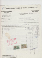 CHARLEROI - HECTOR/MARCEL CAUDRON - BOIS NORD , DU PAYS / AMERIQUE - FACTURE - 1964 - Straßenhandel Und Kleingewerbe