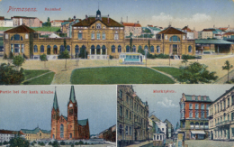 DE PIRMASENS / Bahnhof, Marktplatz, Katholic Kirche / - Pirmasens