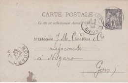 FRANCE  1894 ENTIER POSTAL DE BORDEAUX - Cartoline Postali Ristampe (ante 1955)