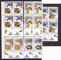 #129  BIRDS, OWLS, 4 SERIES WITH LABELS, 2007, MNH**, ROMANIA. - Ongebruikt