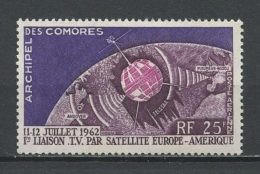 COMORES PA N° 7 ** Neuf = MNH Superbe Cote 6 € Espace Space Statellite Communications TV - Luchtpost
