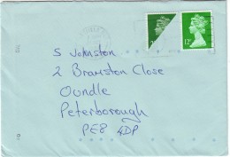 Machin Cover With Fractional Stamp 1986 - Postmark Collection