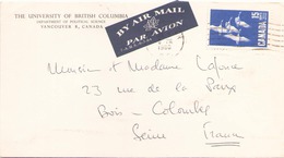 CANADA ENVELOPPE DE VANCOUVER POUR BOIS COLOMBES DU 8 JUILLET 1966 - Cartas & Documentos