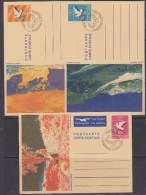 Liechtenstein 1984 Postal Stationery 3 Pc Used First Day (12 März 1984 Vaduz)  (31631) - Entiers Postaux