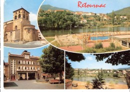 Retournac (Bas-en-Basset-Haute Loire)-1981-Multivues-Eglise Saint-Jean-Baptiste-Piscine-la Mairie Et La Loire - Retournac