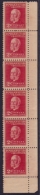 1934-120 CUBA REPUBLICA (LG-1203) 1934 2c CARLOS J. FINLAY ERROR "CORREOSI"  TIRA DE 6.  LIGERAS MANCHAS. - Unused Stamps