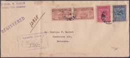 1928-H-57 CUBA REPUBLICA (LG-1207) SOBRE CERTIFICADO DE LA HABANA A MATANZAS. 1931. - Briefe U. Dokumente