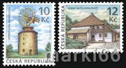 Czech Republic - 2009 - Technical Monuments - Mills - Mint Stamp Set - Unused Stamps