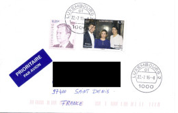 LUXEMBOURG Prince Princess King FRANCE 2016 Royalty Cover - Briefe U. Dokumente