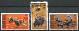 AFARS Et ISSAS 1975 - Yvert 397/99 - Mangouste Porc Epic Zorille - Neuf ** (MNH) Sans Trace De Charniere - Ongebruikt