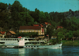 Sächsische Schweiz. Rathen. Raddampfer Wilhelm Pieck - Rathen