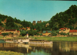 Sächsische Schweiz. Rathen. Raddampfer Dresden - Rathen