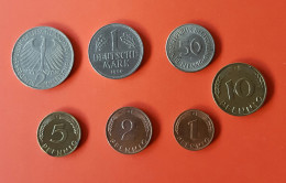 Série ALLEMAGNE  Années Mélangées De La 2 Mark Au 1 Pfennig  Voir Photo - Alla Rinfusa - Monete