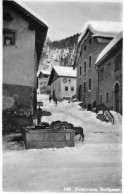 PONTRESINA → Verschneite Dorfgasse Mit Trinkenden Schafen Am Dorfbrunnen 1938  ►Hôtel-Stempel◄ - Trin