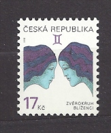 Czech Republic 2002 MNH ** Mi 329 Sc 3073 Zodiac – Gemini. Tschechische Republik - Unused Stamps