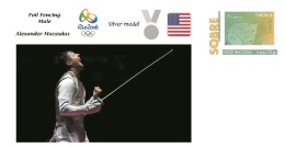 Spain 2016 - Olympic Games Rio 2016 -  Silver Medal - Foil Fencing Male U.S.A. Cover - Otros & Sin Clasificación