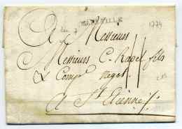 MP MARSEILLE Lenain N°7  / 16 Juillet 1774 / Taxe 11 Sols Manuscrite - 1701-1800: Precursors XVIII