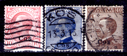 Italia-F01217 - Egeo - Coo 1912: Sassone N.  3, 5, 6 (o) Used - Privo Di Difetti Occulti - Egée (Coo)