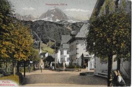 MOLLIS → Belebte Bahnhofstrasse Mit Sicht Auf Die Kirche Und Dem Fronalpstock Anno 1912 - Mollis