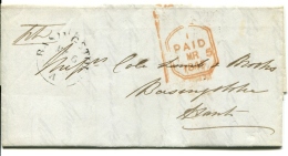 Letter With Content To Basingstoke ( Hantshire ) 5 March 1845 With Intact Waxseal ! - ...-1840 Voorlopers