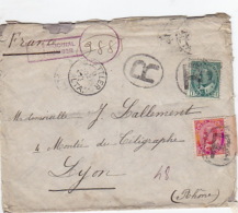 Lettre Recommandée Expédiée De Stettler à Lyon. Cachet Postal "STETTLER ALTA". 1908 - Cartas & Documentos
