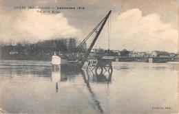 Angers   49    Inondations 1910 . Vue Sur La Maine. Une Grue Dans L'eau - Angers