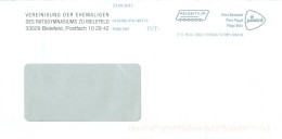 Niederlande Schiedam PostNL Port Paye - Stempel 2015 + INT-Stempel Privatpost BRD Ratsgymnasium Bielefeld - Maschinenstempel (EMA)