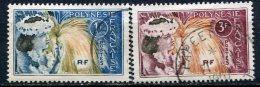 POLYNESIE -  Yv. N°27,28  (o)   1f ,3f  Danseuse  Cote  1,6 Euro  BE - Used Stamps