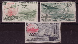 ST PIERRE ET MIQUELON - POSTE AERIENE PA N°18 A 20 - NEUF SANS TRACE DE CHARNIERE - COTE 60€. - Ungebraucht