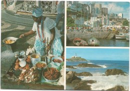 R1955 Salvador De Bahia - Bahiana Com Quitutes - Red Machine Stamps / Viaggiata 1984 - Salvador De Bahia