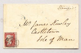 GB  St Alban 21.5.1825 Mit 1Penny Rot Gez. Brief Via Liverpool Nach Isle Of Man - Brieven En Documenten