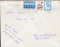 Turkey ANKARA 1984 Cover Lettera WILHELMSHAFEN Germany Europa CEPT Matchstich & Forest Atastürk Stamps - Lettres & Documents