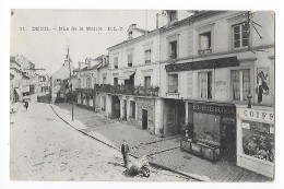 DEUIL  (cpa 95)  Rue De La Mairie  - Magasins : Epicerie, Pharmacie, Coiffeur -    - L 1 - Deuil La Barre