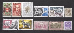 MONACO  11 Stamps Nuovi/** Con N. 963 E 100 - Colecciones & Series