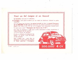 Buvard  Automobile,  500 000 Ième 4 CV - Automobil