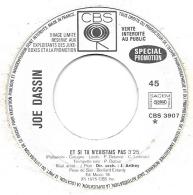 SP 45 RPM (7")  Joe Dassin  "  Et Si Tu N'existais Pas  "  Juke-box Promo - Ediciones De Colección