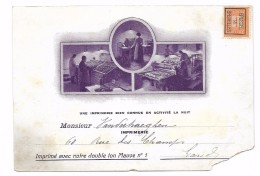 1 Ct Brussel 14 Bruxelles  Pos.B       Hoek Onderaan Beschadigd / Corner Missing   Cfr Scan - Typografisch 1912-14 (Cijfer-leeuw)