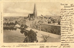 GRUSS Aus SCHWERIN (1901), 2Scans - Schwerin