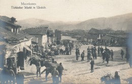 CPA MACEDOINE Carte-photo Türkischer Markt In Uesküb - Macedonia Del Nord