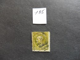 Etats-Unis :Perfins :timbre N° 185   Perforé   S S    Oblitéré - Perforados