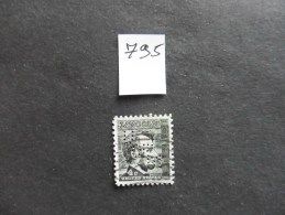 Etats-Unis :Perfins :timbre N°795   Perforé  U O F M   Oblitéré - Zähnungen (Perfins)