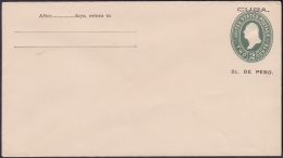 1899-EP-149. CUBA US OCCUPATION. 1899. ENTERO POSTAL US HABILITADO. 2c. Ed.42. DISPLACED SURCHARGE. POSTAL STATIONERY. - Cartas & Documentos