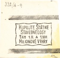 K8772 - Czechoslovakia (1919-39) Control Imprint Stamp Machine (R!): Buy The State Building Lots; Drawing Lots 1.II. ... - Essais & Réimpressions