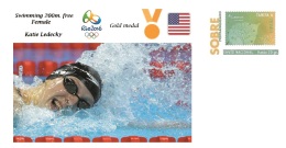 Spain 2016 - Olympic Games Rio 2016 - Gold Medal Swimming 200m. Free Female U.S.A. Cover - Autres & Non Classés