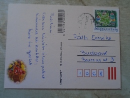 D138448  Hungary  Used Stamps On Postcard  - 28  Ft   2001 - Usado
